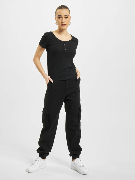 Only Tops sans manche onlSimple Life Button noir